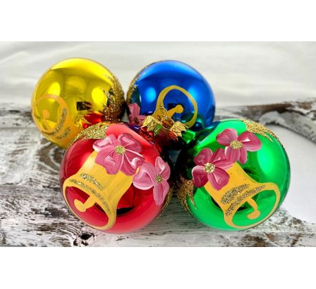 Vianočné gule 22/4165/8/4 – retro zvončeky