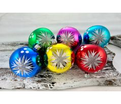 Vianočné gule 22/4541/7/6ks – hviezda/retro