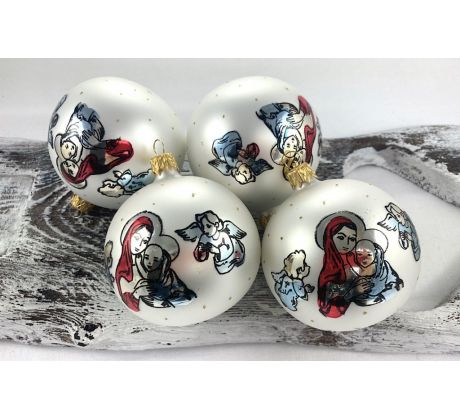 Vianočné gule 24/8500/8/4ks – svätý motív