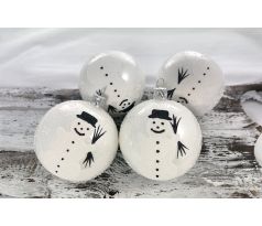 Vianočné gule 26/2025/4ks – snehuliaci