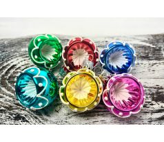 Vianočné gule 291/287/4/6ks – lemovaný kvietok mini