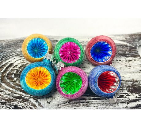 Vianočné gule 291/288/4/6ks – mini obsypance