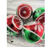Vianočné gule 291/294/8/4ks – červeno-zelený pichanec