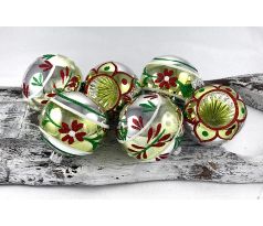 Vianočné gule 80/1732/7/6ks – retro set s pichancom-retro