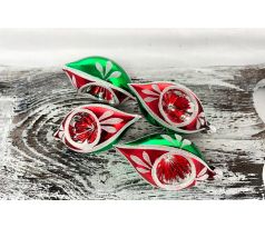 Vianočné olivy 291/295/8×4/4ks – červeno-zelený pichanec