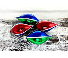 Vianočné olivy 31/199/8×4/4ks – retro pásiky