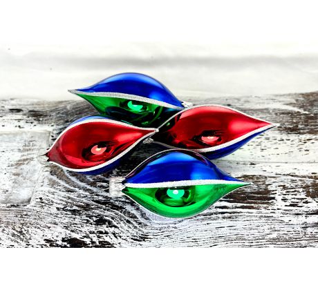 Vianočné olivy 31/199/8×4/4ks – retro pásiky