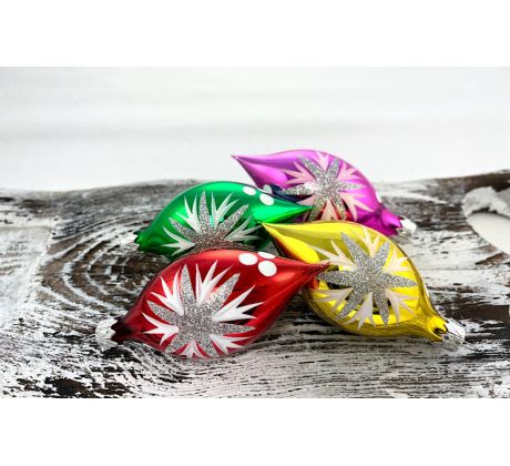 Vianočné olivy 32/682/8×4/4ks – hviezda/retro