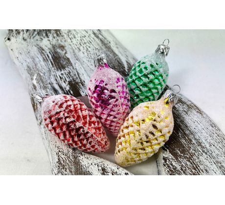 Vianočné šišky 422/467/4ks – FAREBNÉ