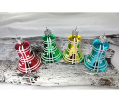 Vianočné zvončeky 52/298/5,5/4ks – retro mriežky