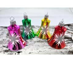 Vianočné zvončeky 52/299/5,5/4ks – hviezda/retro