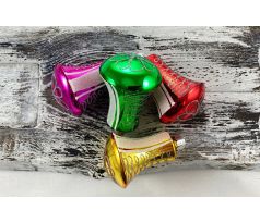 Vianočné zvončeky 929/2143/4ks – oblé dno – retro