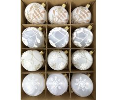 Vianočný set 80/1806/7/12ks – biela + mocha mousse