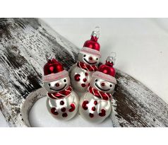 Snehuliačiky 445/1614/3ks – červený šál, červená čiapka 