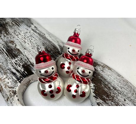 Snehuliačiky 445/1614/3ks – červený šál, červená čiapka 