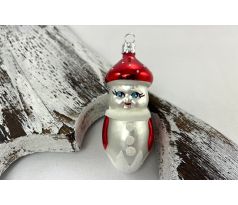 Vianočná figúrka 445/1495/1ks – chlapček hríbik – červeno-biely