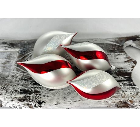 Vianočné olivy 34/988/10×5/4ks – červený a biely esák