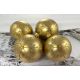 Vianočné gule 22/4494/8/4ks – zlatá metalíza + kamienok