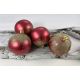 Vianočné gule 22/4503/8/4ks – červená metalíza + zlatý dekor