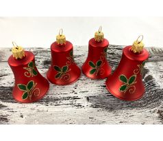 Vianočné zvončeky 41240494/5,5/4ks – ďatelinka – tradičná