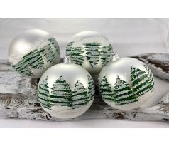 Vianočné gule 24/8730/10/4ks – hustý les