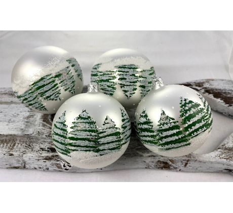 Vianočné gule 24/8730/10/4ks – hustý les