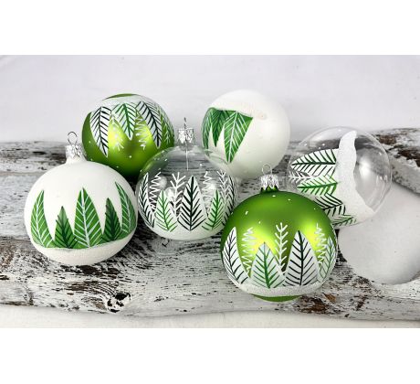 Vianočné gule 80/1798/7/6ks – stromčeky