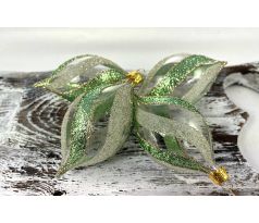 Vianočné olivy 30/460/10×5/4ks – číre + zelené esáky