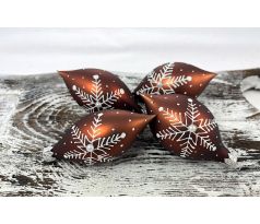 Vianočné olivy 34/982/8×4/4ks – perníkové s vločkou + perlička