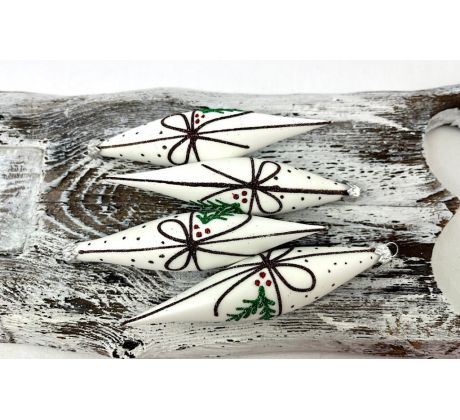 Vianočné rakety 74/798/14×3/4ks – hnedá mašľa