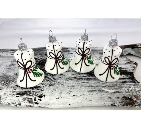 Vianočné zvončeky 54/777/5,5/4ks – hnedá mašlička