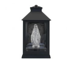 Náhrobný LED kahanec, lampión Mária, čierny