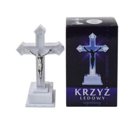 Diódový náhrobný kríž s batériami