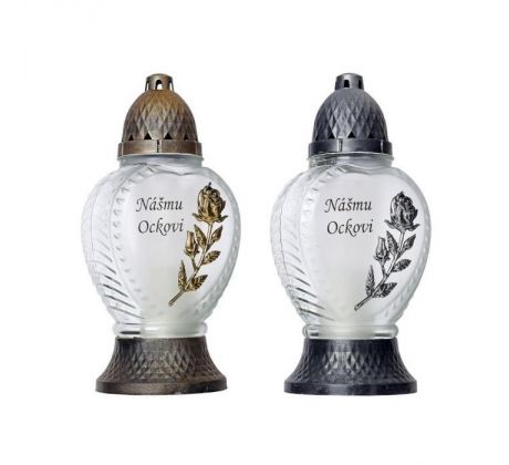 Náhrobný kahanec sklo Nášmu Ockovi