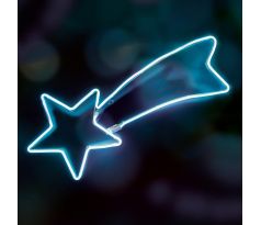 Neon-light kométa, 31x64 cm