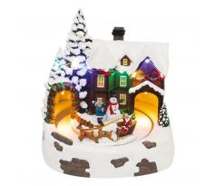 Dekorácia zasnežený dom