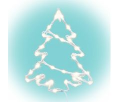 LED dekorácia do okna, stromček, 6/18 h timer, s adaptérom, teplá biela