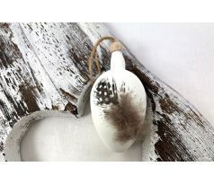 Sklenené vajíčko 448/1555/1ks – pierko